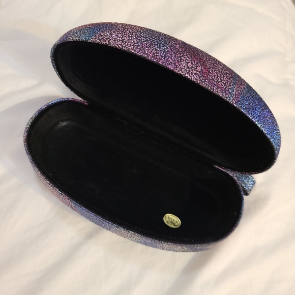 Purple multicolor metallic sparkly Sunglasses Hard Case - Picture 2 of 7